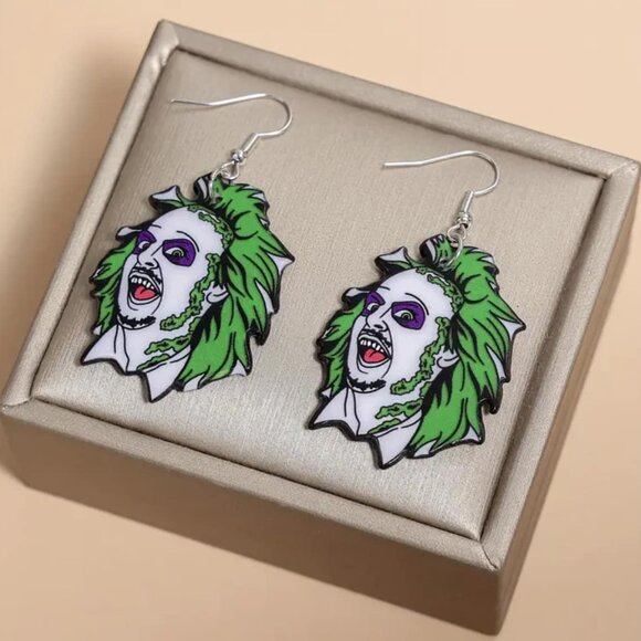 Chucky & The Bride + Beetlejuice Costume Earrings Set - Picture 3 of 3